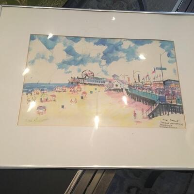 Elise Barnett (local artist) signed print - Seaside Heights Boardwalk - The Beachcomber