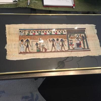 Framed Paintings on Egyptian Papyrus (4 available)
