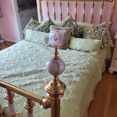 Solid brass bed