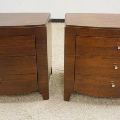 1026	2 BROWNSTONE 3 DRAWER NIGHTSTANDS, CONTEMPORARY, APPROXIMATELY 33 IN WIDE X 23 IN DEEP X 30 N HIGH
