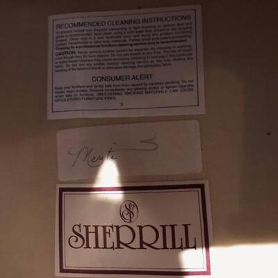Sherrill armchair and ottoman $850