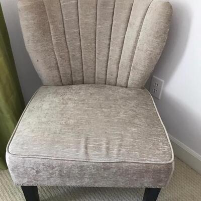channel back armless chair $85