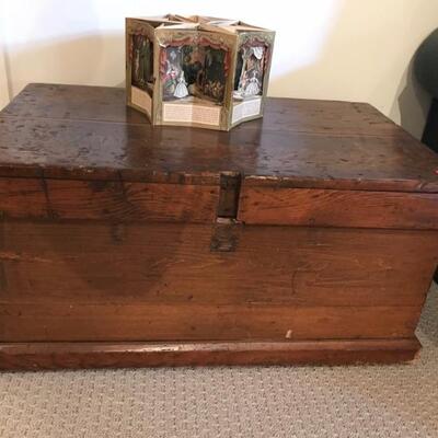 1800's trunk/tool box $450
34 X 19 1/2  X 16