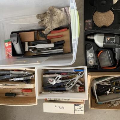Lot of Hand Tools & a Drill, as pictured