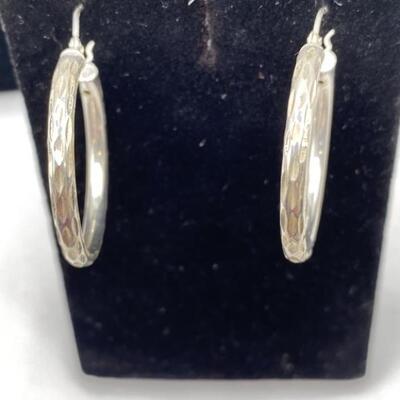 925 Silver Earrings Total Weight 3g