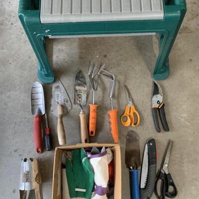 Garden Tools, Stool, Gardening Gloves