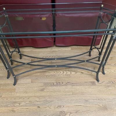 Iron & Glass Sofa/Entry Table, 1 of 3 in Set