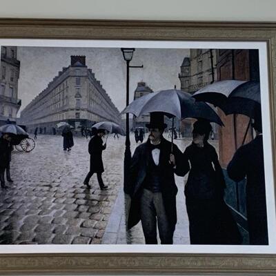Paris Street, Rainy Day (1877), Textured Print