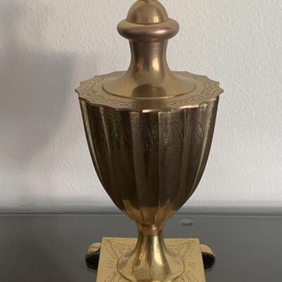 Vintage Lidded Brass Urn