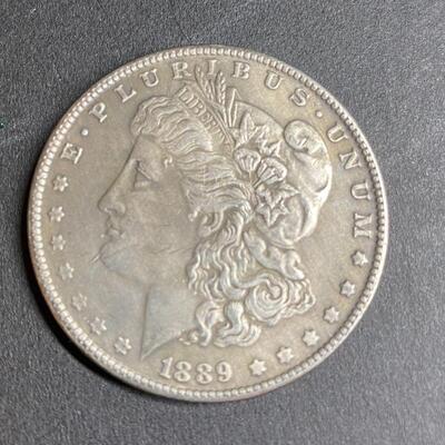 1889 Morgan silver dollar 