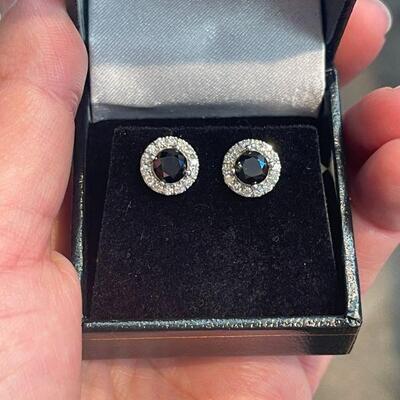 black diamond earrings