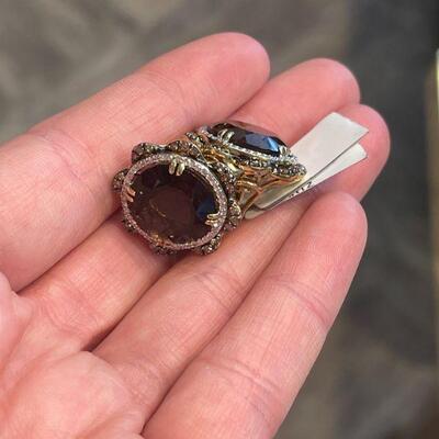 smokey quartz earrings