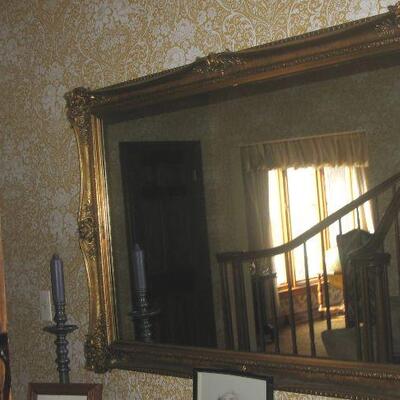 large gold frame ornate mirror  BUY IT NOW $ 225.00