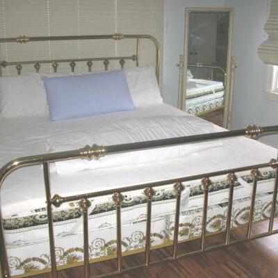 king size brass bed $ 225.00