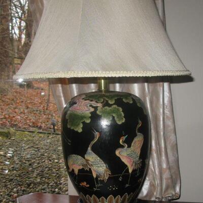 Black cloisonne lamp with shade   BUY IT NOW $ 125.00 