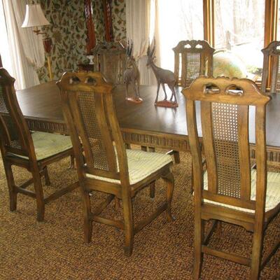 solid dining room table & chairs  BUY IT NOW $ TABLE 385.00 CHAIRS  85.00 EACH