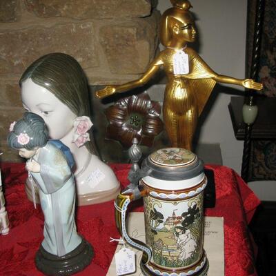 Lladro woman bust  BUY IT NOW $  145.00  Frog Prince stein  BUY IT NOW $ 48.00  SOLD