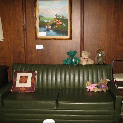 66" SIMMONS GREEN SOFA BED  BUY IT NOW $ 265.00 