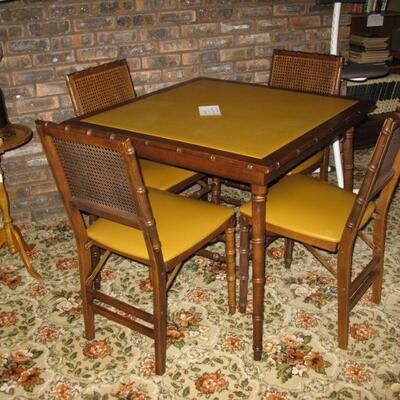 Stakmore table and 4 chairs  BUY IT NOW $ 195.00