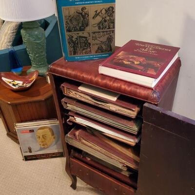 Antique album cabinet