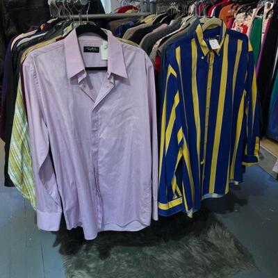 Menâ€™s shirts, jackets, ties, suspenders 