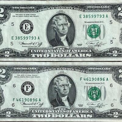 U.S. Two Dollar Bills