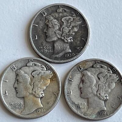 Silver Mercury Dimes