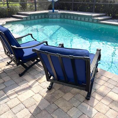 Poolside armchairs
