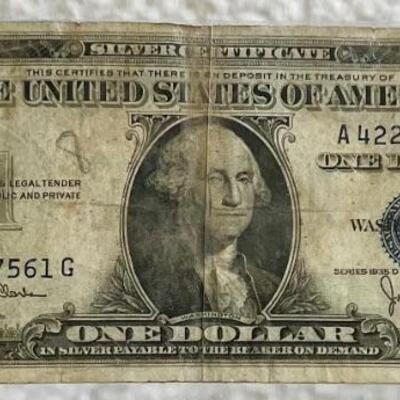 1935 U.S. One Dollar Silver Certificate