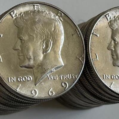 1965-1970 40% silver Kennedy Half Dollars