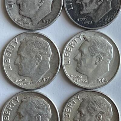 Silver Roosevelt Dimes