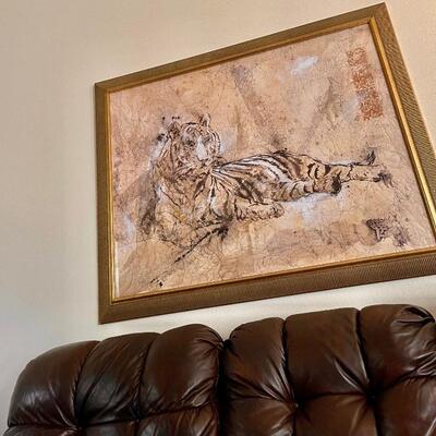 Framed Tiger artwork