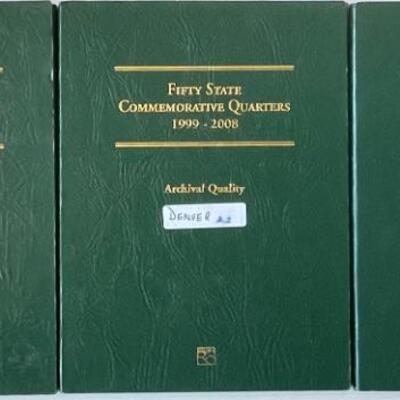 3 Complete Denver Mint Commemorative State Quarter Books
