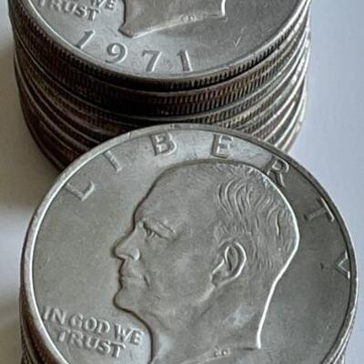 Eisenhower Silver Dollars (40% silver)