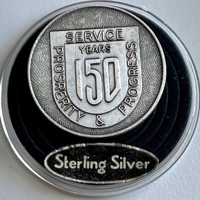 Silver Sesquicentennial Medallion from Whitesville NY