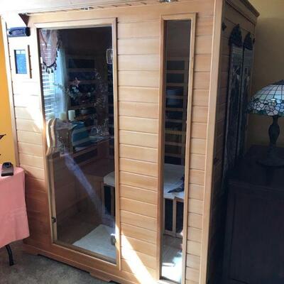 Sauna - Comes apart in panels for easy unloading 