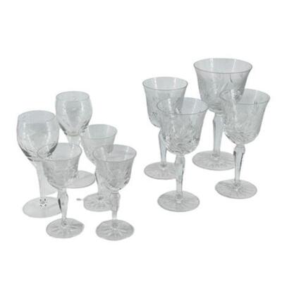 Lot 063
Vintage Cut Clear Crystal Drinkware Grouping
