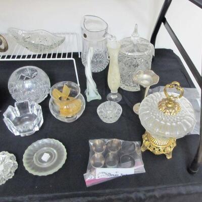 Multiple vintage fine silver-plated serving pieces, fine crystal & other beautiful pieces to choose from
