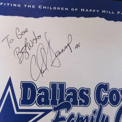 Dallas Cowboys collectibles - 2 cup/mug, playing cards, Dallas Cowboys Cookbook signed by Player Chad Hennings #95 (on the cover)