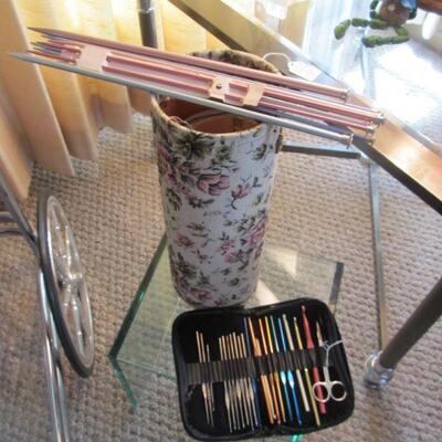 Crochet & needlepoint needles with cases...