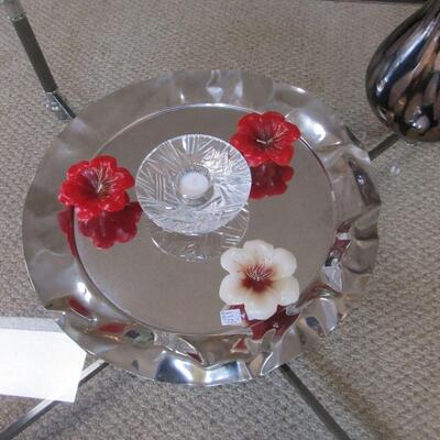 Alessi French decorative platter & candles