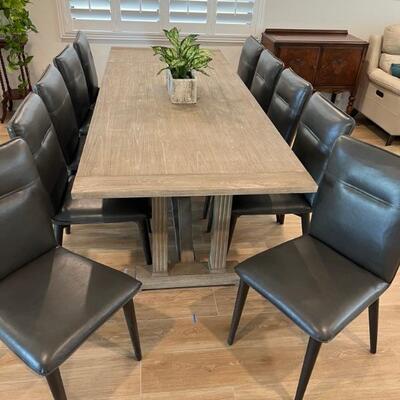 Set of 8 New Leather Chairs $800