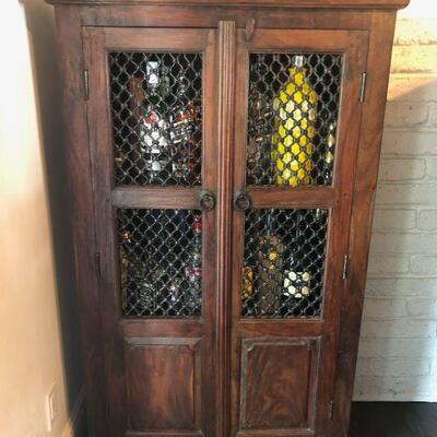 $350  Victorias Armoire rustic french country bar cabinet 