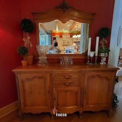 Antique French buffet with large mirror  $2.095.00