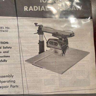craftsman radial arm saw