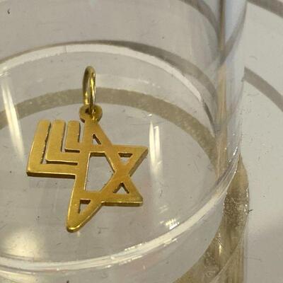 Star of David / Menorah 18 K pendant