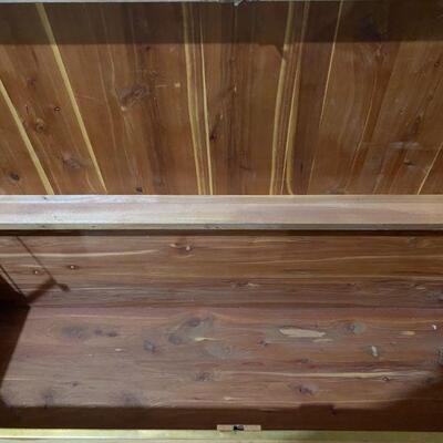 Inside cedar chest