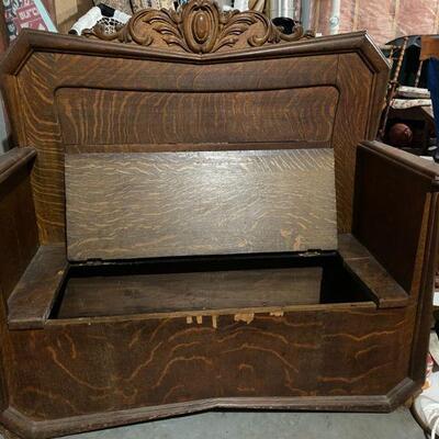 Oak bench opens