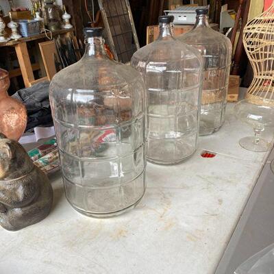 Old 7 Gallon Glass Bottles 