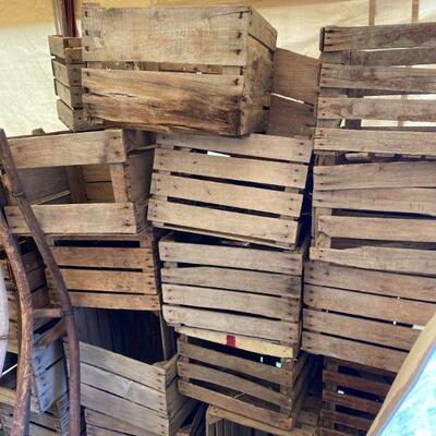Assorted Selection of Old Fruit Crates. A Few fold 